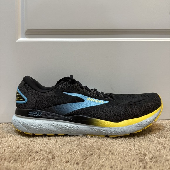 Brooks Ghost Running Shoes Mens Size 13 Black Yellow Road Sneakers 1104181D029 main image 4